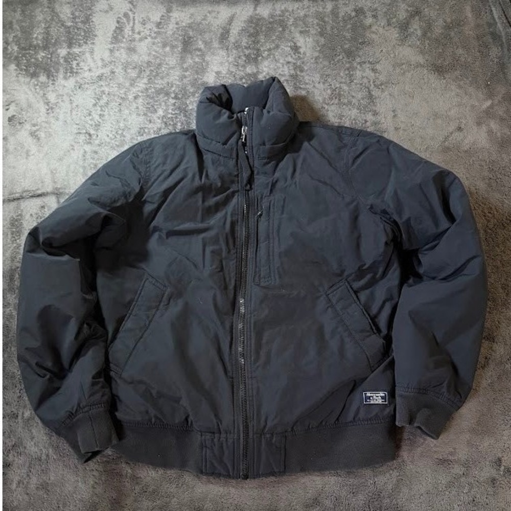 Abercrombie & Fitch Ultra Bomber Jacket Black Primaloft Insulated Puffer Mens L